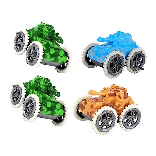 KONTONTY 4 Stück Tank Zurückziehen Spielzeug Für Vierrädrige Autos Kinderautos Traktorspielzeug Für Kinder Mini-Panzer-Spielzeug Kinder Zurück Autospielzeug Kinderspielzeug Gleitwagen Abs von KONTONTY