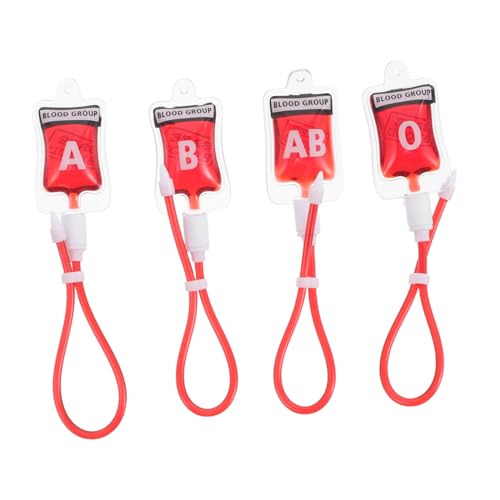 KONTONTY 4 Stück Teiliges Blutgruppen Realistische Bluteffekt Anhänger für Halloween Vampire Party Taschen deko Vielseitig als Schlüssel Handyanhänger Geeignet KONTONTY 4 Stück Teiliges Blutgruppen Realistische Bluteffekt Anhänger für Halloween Vampire Party Taschen deko Vielseitig als Schlüssel Handyanhänger Geeignet von KONTONTY