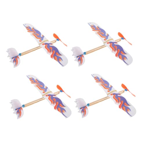 KONTONTY 4 Stück Teiliges Gummiband Angetriebenes Modellflugzeug aus Schaumstoff Widerstandsfähig und Leicht DIY Bausatz für Fördert Koordination und Technik für Outdoor Spiele und Partys KONTONTY 4 Stück Teiliges Gummiband Angetriebenes Modellflugzeug aus Schaumstoff Widerstandsfähig und Leicht DIY Bausatz für Fördert Koordination und Technik für Outdoor Spiele und Partys von KONTONTY