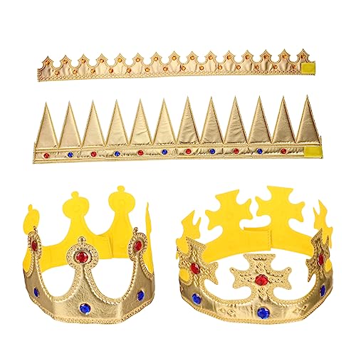 KONTONTY 4 Stück Teiliges Kronen Halloween Königskrone Geburtstag Dekorative Krone Kostüm Requisiten für Party Bühne Alltag KONTONTY 4 Stück Teiliges Kronen Halloween Königskrone Geburtstag Dekorative Krone Kostüm Requisiten für Party Bühne Alltag von KONTONTY