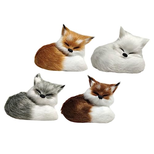 KONTONTY 4 Stück Teiliges Lebensechte Plüsch fuchsfiguren Weiche Simulation Vielseitig als Schlafzimmer Schreibtisch deko und Fotorequisiten Detailreiche Tiermodelle für Kreative KONTONTY 4 Stück Teiliges Lebensechte Plüsch fuchsfiguren Weiche Simulation Vielseitig als Schlafzimmer Schreibtisch deko und Fotorequisiten Detailreiche Tiermodelle für Kreative von KONTONTY