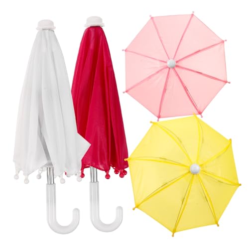KONTONTY 4 Stück Teiliges Mini Puppen Regenschirm Farbige Miniatur Umbrella Dekoration Robustes Material Realistische Proportionen Leicht und Kompakt für Puppenhaus Zubehör KONTONTY 4 Stück Teiliges Mini Puppen Regenschirm Farbige Miniatur Umbrella Dekoration Robustes Material Realistische Proportionen Leicht und Kompakt für Puppenhaus Zubehör von KONTONTY