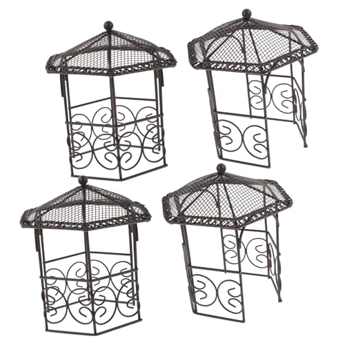 KONTONTY 4 Stück Teiliges Miniatur-eisenpavillon Puppenhaus Charmante Micro-landschaftsdekoration Platzsparend Robust für Innenraum für Feengärten und Kreative Spielwelten KONTONTY 4 Stück Teiliges Miniatur-eisenpavillon Puppenhaus Charmante Micro-landschaftsdekoration Platzsparend Robust für Innenraum für Feengärten und Kreative Spielwelten von KONTONTY