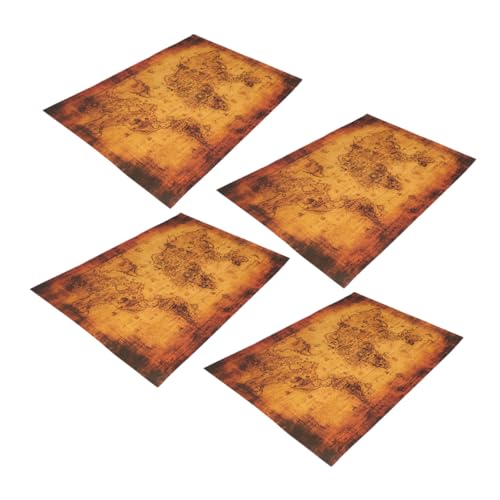 KONTONTY 4 Stück Teiliges Piraten-schatzkartenset Spielkarten Vintage Stil Papier für Schatzsuche Abenteuer Familien Spielspaß Piratenparty Dekoration KONTONTY 4 Stück Teiliges Piraten-schatzkartenset Spielkarten Vintage Stil Papier für Schatzsuche Abenteuer Familien Spielspaß Piratenparty Dekoration von KONTONTY