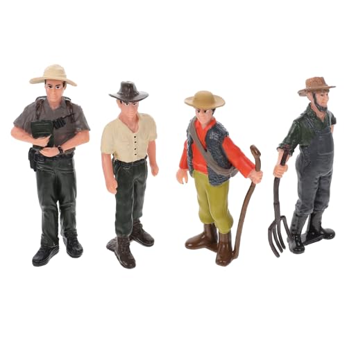 KONTONTY 4 Stück Teiliges Realistische Bauernhof Figuren Detailreiche Farmarbeiter Modelle aus Langlebigem Material Miniatur Dekoration für Mikrolandschaften und Sandtische Kindgerechtes KONTONTY 4 Stück Teiliges Realistische Bauernhof Figuren Detailreiche Farmarbeiter Modelle aus Langlebigem Material Miniatur Dekoration für Mikrolandschaften und Sandtische Kindgerechtes von KONTONTY