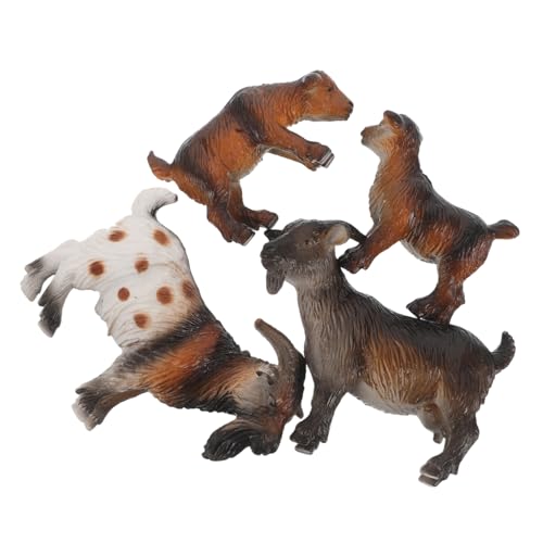 KONTONTY 4 Stück Teiliges Realistisches Ziegenmodell Set mit Lamm und Schaf für Lernspielzeug und Bauernhof Deko Detailgetreue Tierfiguren für Interaktives und Wohnraumgestaltung KONTONTY 4 Stück Teiliges Realistisches Ziegenmodell Set mit Lamm und Schaf für Lernspielzeug und Bauernhof Deko Detailgetreue Tierfiguren für Interaktives und Wohnraumgestaltung von KONTONTY