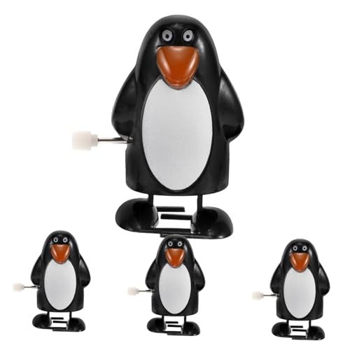 KONTONTY Weihnachts-Pinguin-Spielzeug Zum Sammeln Zum Aufziehen Laufender Pinguin Weihnachtsdekoration Aus Kunststoff Für Die Weihnachtsfeier von KONTONTY