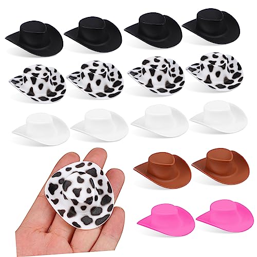 KONTONTY 40 STK dekorativer Hut Minihut zum Basteln Mini-Sombrero-Partyhüte Hut Spielzeug Miniatur-Cowboyhut Mini-Hut doll Accessories puppenhauszubehör kleine Hüte Plastikhüte von KONTONTY