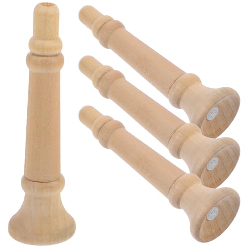 KONTONTY 4Pcs Holzlautsprecher Holz Musikhörner Holz Graffiti Hörner Handmalmale Holzhörner Hand Gemachtes Holzhornspielzeug Holz Graffiti Musical Toy Graffiti von KONTONTY