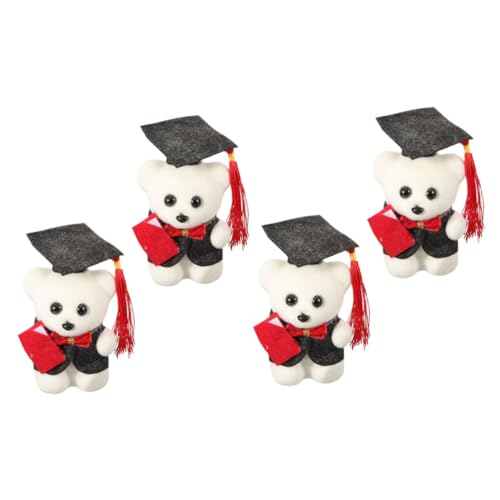 KONTONTY 4Pcs Mini Plüschbären Mini Babypuppenspielzeug Mini Plüsch Plüsch Bären Niedliche Bären Graduierung Bären Gegengefüllte Bären Graduierung Bären Puppe Plüsch von KONTONTY