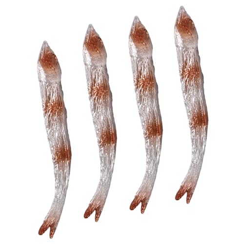 KONTONTY 4Pcs Simulierte Gegrillte Fisch Gefälschte Schlammfische Simulierte Fischsimulation Fischspielzeugsimulation Schlammfischmodell Modell Plastik Schlamm Fisch Lebensee von KONTONTY