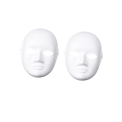 KONTONTY 4er Set DIY Papiermaske Zum Bemalen Weiße Handbemalte Masken Für Erwachsene 2 Damen Und 2 Herrenmasken Für Halloween Maskenball Kostümparty Und Kreative Aufführungen von KONTONTY