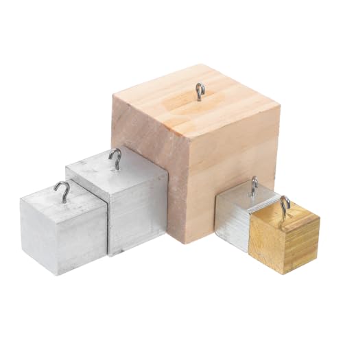 KONTONTY 5 Stück Density Cubes Set mit Haken für Wissenschaftliche Experimente Multipurpose Experimentiergerät aus Kupfer Aluminium und Holz für Bildungsdemonstrationen KONTONTY 5 Stück Density Cubes Set mit Haken für Wissenschaftliche Experimente Multipurpose Experimentiergerät aus Kupfer Aluminium und Holz für Bildungsdemonstrationen von KONTONTY