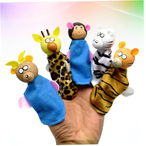 KONTONTY Fingerpuppen-Set Mit Tiermotiven Für Jungen Und Mädchen 5-teilig Geschichtenspielzeug Für Kleinkinder Jungen- Und Mädchenspielzeug Baby-lernspielzeug Zufällige Farbe von KONTONTY