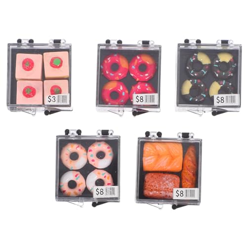 KONTONTY 5 Stück Maßstab Realistische Plastik Obstkuchen Figuren Mini Dollhouse Essen für DIY Bastelprojekte und Detailreiche Puppenhaus Dekorationen KONTONTY 5 Stück Maßstab Realistische Plastik Obstkuchen Figuren Mini Dollhouse Essen für DIY Bastelprojekte und Detailreiche Puppenhaus Dekorationen von KONTONTY
