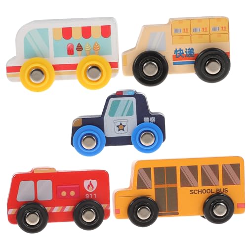 KONTONTY 5 Stück Teiliges Holz Auto Einsatzfahrzeuge Mini Holzfahrzeuge Lernspielzeug für Jungen und Mädchen Kreativität und Farberkennung KONTONTY 5 Stück Teiliges Holz Auto Einsatzfahrzeuge Mini Holzfahrzeuge Lernspielzeug für Jungen und Mädchen Kreativität und Farberkennung von KONTONTY