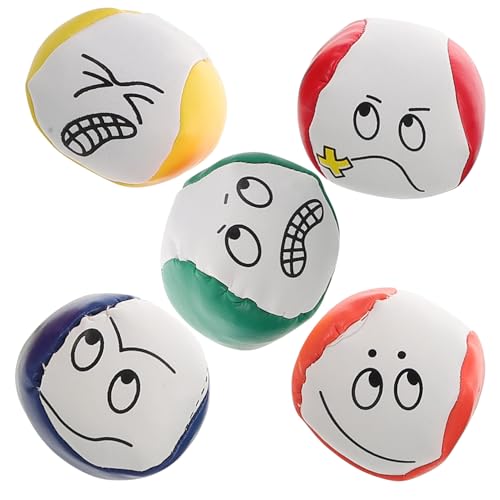 KONTONTY 5 Stück Teiliges Jonglier Spaßset mit Bunten Cartoon Gesichtern Leichte PVC Sandbeutel für Outdoor Spiele Robust Tragbar für Wurf und Fangspiele Jungen Mädchen KONTONTY 5 Stück Teiliges Jonglier Spaßset mit Bunten Cartoon Gesichtern Leichte PVC Sandbeutel für Outdoor Spiele Robust Tragbar für Wurf und Fangspiele Jungen Mädchen von KONTONTY