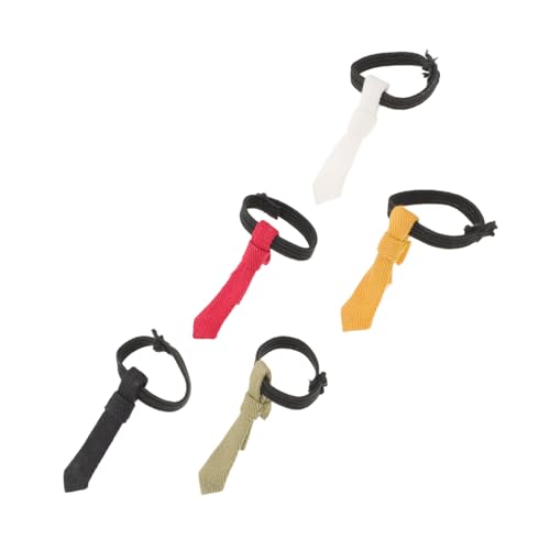 KONTONTY 5 Stück Teiliges Miniatur Bjd Puppenkostüm Leichte Baumwoll-Krawatten in Schwarz Weiß Rot Gelb Grün Farbechte Mini für Puppen zum Ankleiden und Puppenhaus Dekoration KONTONTY 5 Stück Teiliges Miniatur Bjd Puppenkostüm Leichte Baumwoll-Krawatten in Schwarz Weiß Rot Gelb Grün Farbechte Mini für Puppen zum Ankleiden und Puppenhaus Dekoration von KONTONTY