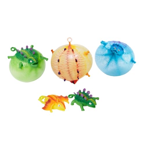 KONTONTY 5 Stück Teiliges TPR Aufblasbares Dinosaurier Stressabbauende Leichte Luftspielzeuge für Kreatives Design Langlebig und Lustig Zufälliger Stil KONTONTY 5 Stück Teiliges TPR Aufblasbares Dinosaurier Stressabbauende Leichte Luftspielzeuge für Kreatives Design Langlebig und Lustig Zufälliger Stil von KONTONTY