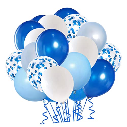 KONTONTY 50 Stück Blauer Ballonanzug Ozeandekorationen Ballons Massenballons Luftballons Mit Punkten Tropische Fischballons Gepunktete Luftballons Konfetti Geburtstagsballons Emulsion von KONTONTY