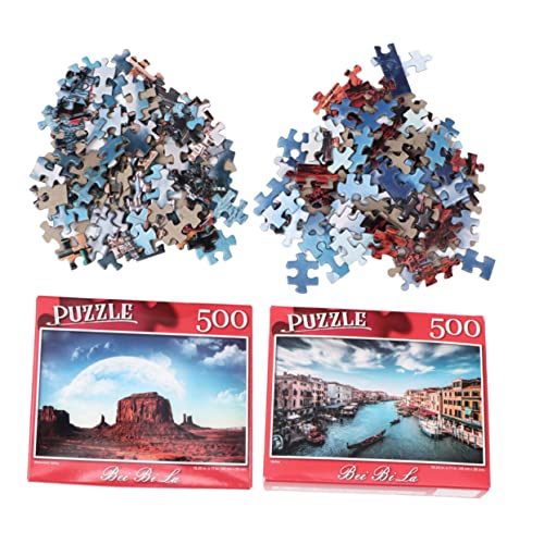 KONTONTY 500 Stück 2 Sätze Rätsel amp Share rätsel für rätselhefte für Geburtstagsgeschenke geburtstagsmitgebsl Puzzle zappeln Vorrichtung von KONTONTY