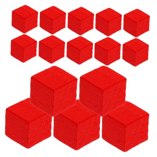 KONTONTY 50Pcs Stücke Schachzubehör Color Brettspiel Brettspiel Pawns Riesenbrettspiel Große Schachpawn Tabletop Game Component Game Supplies Chessboard Schachpädagogik Rotes Holz von KONTONTY