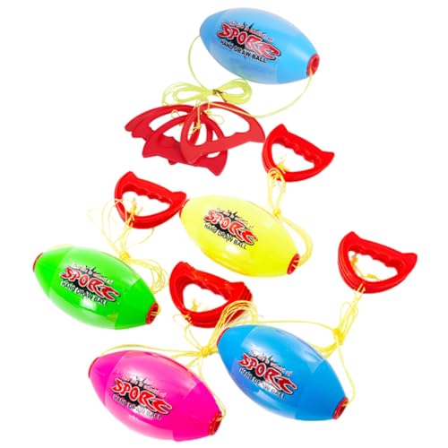 KONTONTY 5Pcs Doppelte Kollaborative Puller Outdoor Sportbälle Sport Hand Ziehen Shuttle Ball Innenpull Pull Shuttle Bälle Interaktive Zugbällchen Gleitkugel Plastik von KONTONTY