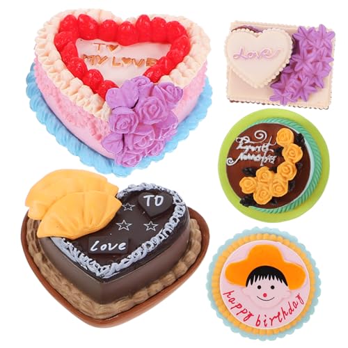 KONTONTY 5 Sets Mini Künstliche Dessert Modelle Gefälschte Kuchen Für Hohe Kuchen Dummy Für Und Party von KONTONTY