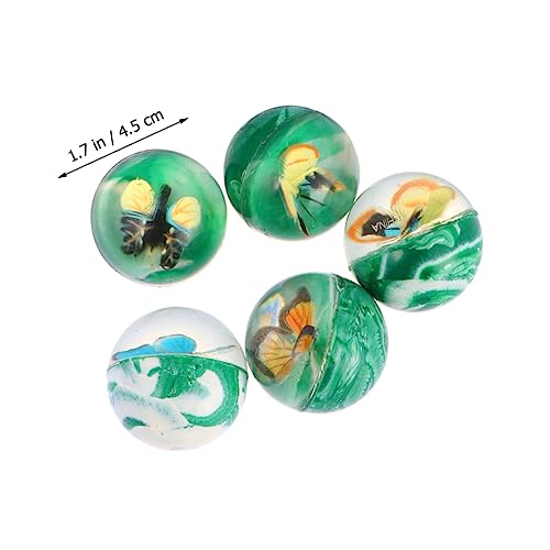 KONTONTY 5St Lernspielzeug für kinderspielzeug gummiball kinderknallzeug flummiset Trampolin tierische Hüpfbälle Neon hüpfende Bälle Springender Ball Green von KONTONTY