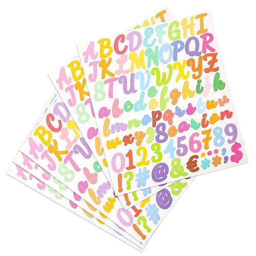 KONTONTY 5St Scrapbook-Buchstaben-Aufkleber personalisierte Sticker personalisierte Aufkleber buchstabenaufkleber Nummern Aufkleber Zahlenaufkleber für Scrapbook Buchstaben zum Basteln von KONTONTY