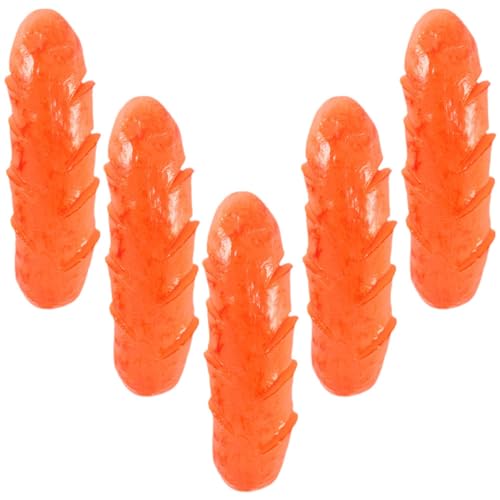 KONTONTY 5St Simuliertes Bratwurst- Hot-Dog-Toaster Hotdog Hot-Dog-Maschine Hundespielzeug küchendekoration fogelschreker realistisches Hot-Dog-Modell Shop-Hot-Dog-Modell PVC Orange von KONTONTY