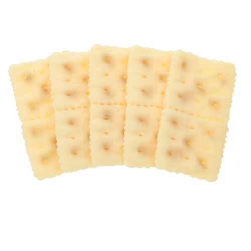 KONTONTY 5St Soda-Cracker-Modell Kuchen Dekoration Küchen Deko simulierte Pralinenmodelle weiße Schokolade gefälschte Schokolade gefälschte Süßigkeiten lebensechter Nachtisch Harz von KONTONTY