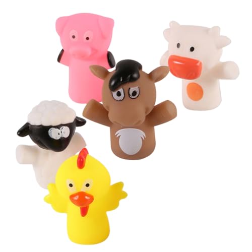 KONTONTY 5St interaktives Spielzeug Kinder Puppen Kinderparty-Spielzeug Finger Puppets Kinder Fingerpuppe lustige Fingerpuppen tragbare Spielfiguren Geschichte Marionetten Vinyl von KONTONTY