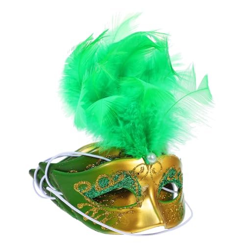 KONTONTY 5St kleine Prinzessinnenmaske Mardi Gras Kuchendeckel Puppen Minimaske masken für kinder kindermundschutzmaske Kinderspielzeug Spielzeuge Puppenmaske Halloween-Party-Maske Feder von KONTONTY