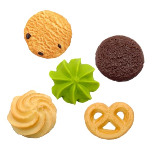 KONTONTY 5st Simulierte Cookies Fälschung Backen Kuchendekoration Vorgeben Ausstechform Cookie-Modelle Mikrospielzeug Blech Gefälscht Künstliche Kekse Kuchenständer Backgeschirr PVC von KONTONTY