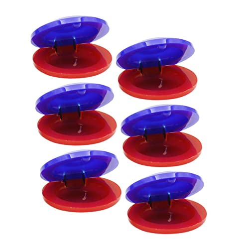 KONTONTY 6 Pcs Plastik Castanets Frühes Musikspielzeug Musikinstrumente Percussion Toys Musikspielzeug Musikspielzeug Kleinkind Castanet Rot Unterrichten von KONTONTY