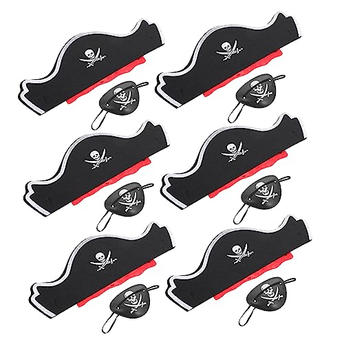 KONTONTY 6 Sätze Teiliges Piraten Kostüm Zubehör Halloween Piratenhut Augenklappe Cosplay Party Accessoires für Damen und Herren Stylisches Piraten Dress Up Bequemes und Gesundes Material KONTONTY 6 Sätze Teiliges Piraten Kostüm Zubehör Halloween Piratenhut Augenklappe Cosplay Party Accessoires für Damen und Herren Stylisches Piraten Dress Up Bequemes und Gesundes Material von KONTONTY