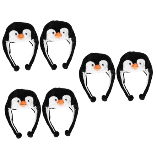 KONTONTY 6 Stk Pinguin-Hut caps für kinder tiermütze Kuscheliger Hut Kuschelige Hut hats Party-Pinguinhut Neuheit Hut Plüschmütze kleider Hutschachtel Tiere Hut kreativer Hut PP Baumwolle von KONTONTY