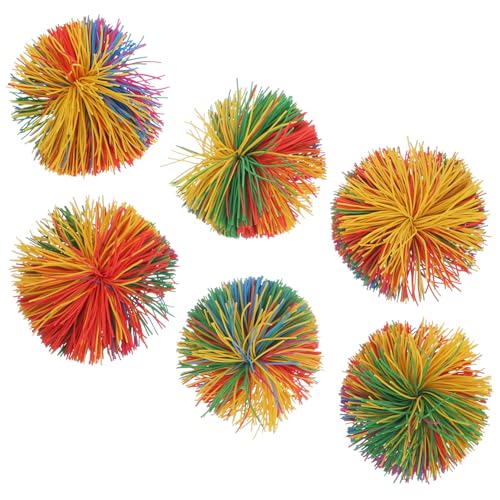 KONTONTY 6 Stück Bunte Silikon Wuschelbälle Dehnbar Stressabbau Sensory Fidgets Bouncing Pom Ball für Erwachsene Zufällige Farbe KONTONTY 6 Stück Bunte Silikon Wuschelbälle Dehnbar Stressabbau Sensory Fidgets Bouncing Pom Ball für Erwachsene Zufällige Farbe von KONTONTY