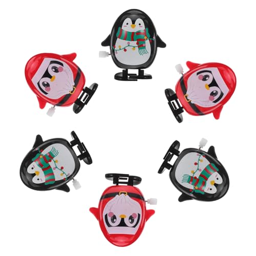 KONTONTY 6 Stück Laufende mechanische Pinguin Figuren in Schwarz und Rot Bunte Mechanische für Weihnachten Partygeschenke Klassenzimmer-belohnungen und Interaktives Lernspiel KONTONTY 6 Stück Laufende mechanische Pinguin Figuren in Schwarz und Rot Bunte Mechanische für Weihnachten Partygeschenke Klassenzimmer-belohnungen und Interaktives Lernspiel von KONTONTY