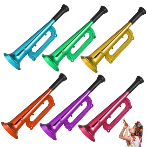 KONTONTY 6 Stück Teiliges Buntes Kunststoffspielzeug Trompeten Sichere Fan Tröten für Partys Sportveranstaltungen Fußballspiele und Festliche Anlässe KONTONTY 6 Stück Teiliges Buntes Kunststoffspielzeug Trompeten Sichere Fan Tröten für Partys Sportveranstaltungen Fußballspiele und Festliche Anlässe von KONTONTY