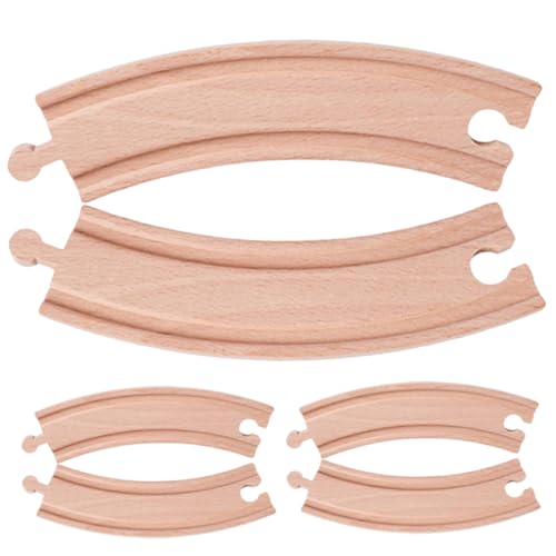 KONTONTY 6 Stück Teiliges Holzeisenbahn Gebogene Schienen Zubehör für DIY Holz Zug Holzschienen für Jungen und Mädchen Eltern Junge Mädchen spielspaß KONTONTY 6 Stück Teiliges Holzeisenbahn Gebogene Schienen Zubehör für DIY Holz Zug Holzschienen für Jungen und Mädchen Eltern Junge Mädchen spielspaß von KONTONTY