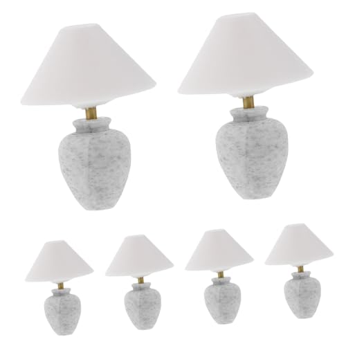 KONTONTY 6 Stück Teiliges Miniatur Schreibtischlampen aus Robustem Kunststoff Detailgetreue Winzige Nachttischlampen für Puppenhaus Zubehör Vielseitige Dekoration für Miniaturmöbel und KONTONTY 6 Stück Teiliges Miniatur Schreibtischlampen aus Robustem Kunststoff Detailgetreue Winzige Nachttischlampen für Puppenhaus Zubehör Vielseitige Dekoration für Miniaturmöbel und von KONTONTY