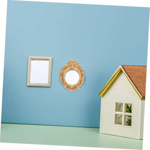 KONTONTY 6 Stück Teiliges Miniaturspiegel Vintage Stil Kleine Dekorative Wandspiegel für Puppenhaus Schlafzimmer Bad Detailgetreue Miniaturmöbel Zubehör für Vielseitige Puppenhaus KONTONTY 6 Stück Teiliges Miniaturspiegel Vintage Stil Kleine Dekorative Wandspiegel für Puppenhaus Schlafzimmer Bad Detailgetreue Miniaturmöbel Zubehör für Vielseitige Puppenhaus von KONTONTY