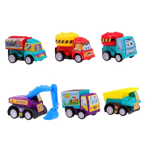 KONTONTY 6 Teiliges Spielzeugset Für Babys Mini ägheits LKW Und Technik Transporter Frühkindliches Lernspielzeug Für Kleinkinder Und Ideales Für Kleine Entdecker Zufälliger von KONTONTY