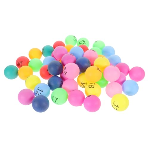 KONTONTY 60 Stück Teiliges Nahtlose Kunststoff Lotteriekugeln mit Zahlen Leichte Bruchfeste Entertainment Bälle für Bingo Party Fundraiser und Elektronische Ziehmaschinen KONTONTY 60 Stück Teiliges Nahtlose Kunststoff Lotteriekugeln mit Zahlen Leichte Bruchfeste Entertainment Bälle für Bingo Party Fundraiser und Elektronische Ziehmaschinen von KONTONTY