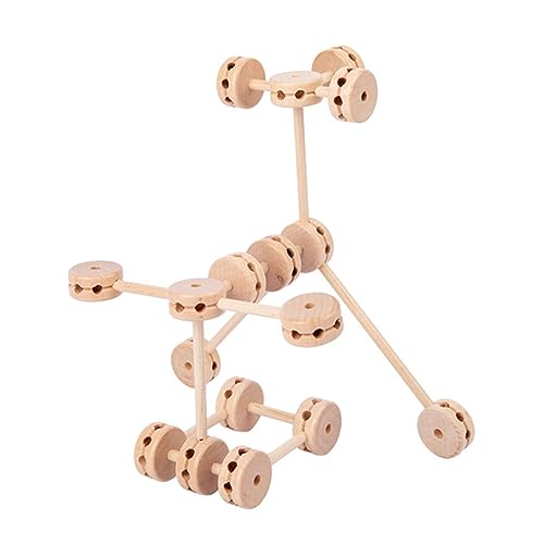 KONTONTY Montessori Babys Baby Spielzeug 60 Stücke Holz Bausteine ​​pädagogisches Spielzeug von KONTONTY