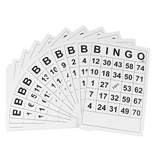 KONTONTY 60St Bingo-Karte Kinder brettspiele gesellschaftsspiele für Kinder Lernspiel Bingo zum Spaß Kidcraft-Spielset Bingo-Spielkarte Spielzeug für die intellektuelle Entwicklung Weiß von KONTONTY