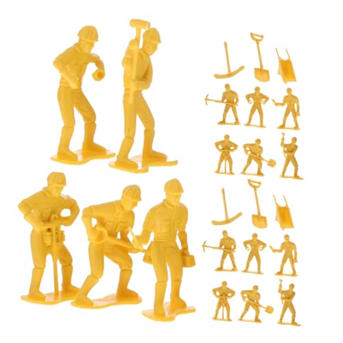 KONTONTY 63 Stück Teiliges Bauarbeiter Spielfiguren aus Robustem Kunststoff mit Notfall Reparaturteam und Miniatur Werkzeugen Fördert Feinmotorik und Lernen für Zuhause und Schule KONTONTY 63 Stück Teiliges Bauarbeiter Spielfiguren aus Robustem Kunststoff mit Notfall Reparaturteam und Miniatur Werkzeugen Fördert Feinmotorik und Lernen für Zuhause und Schule von KONTONTY