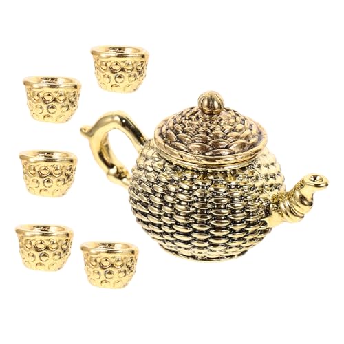 KONTONTY 6Pcs Set Simuliertes Tee Tassen Dekoration Thermal Tasse Mini Kesselbecher Tassen Maschine Infuser Kessel Sieb Wiederverwendbares Kaffeereiset Becher Küche Accessoire Teekannen von KONTONTY